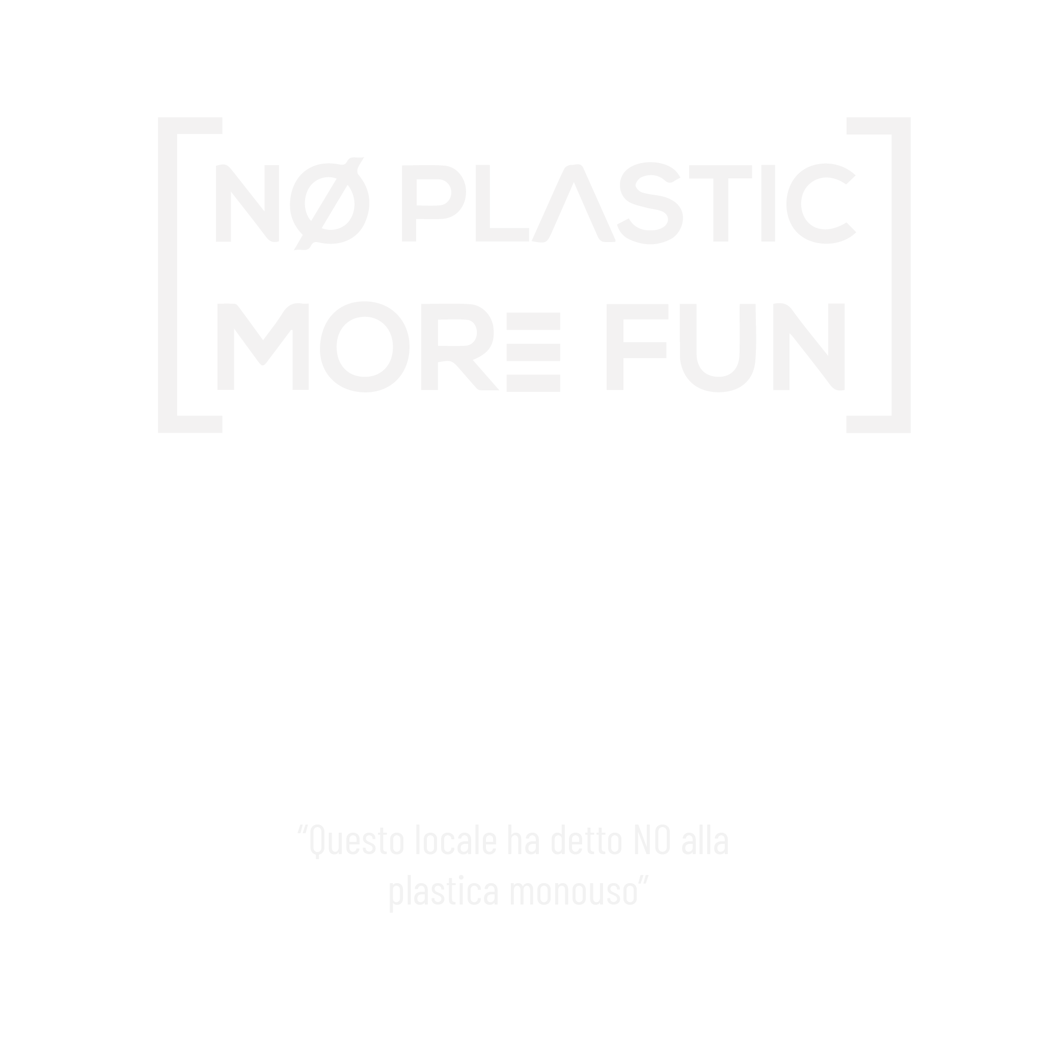 No plastic